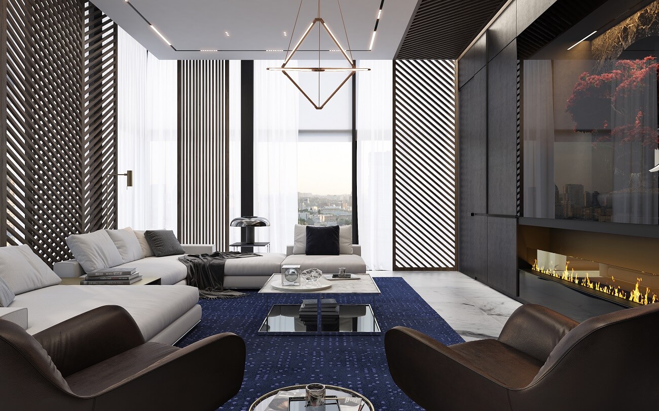 Office interior in Chicago Central House 260м2 | 33BY Architecture ...