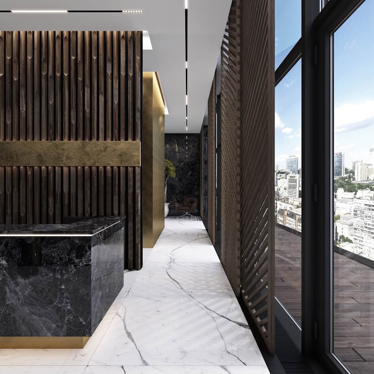 Office interior in Chicago Central House 260м2 | 33BY Architecture ...