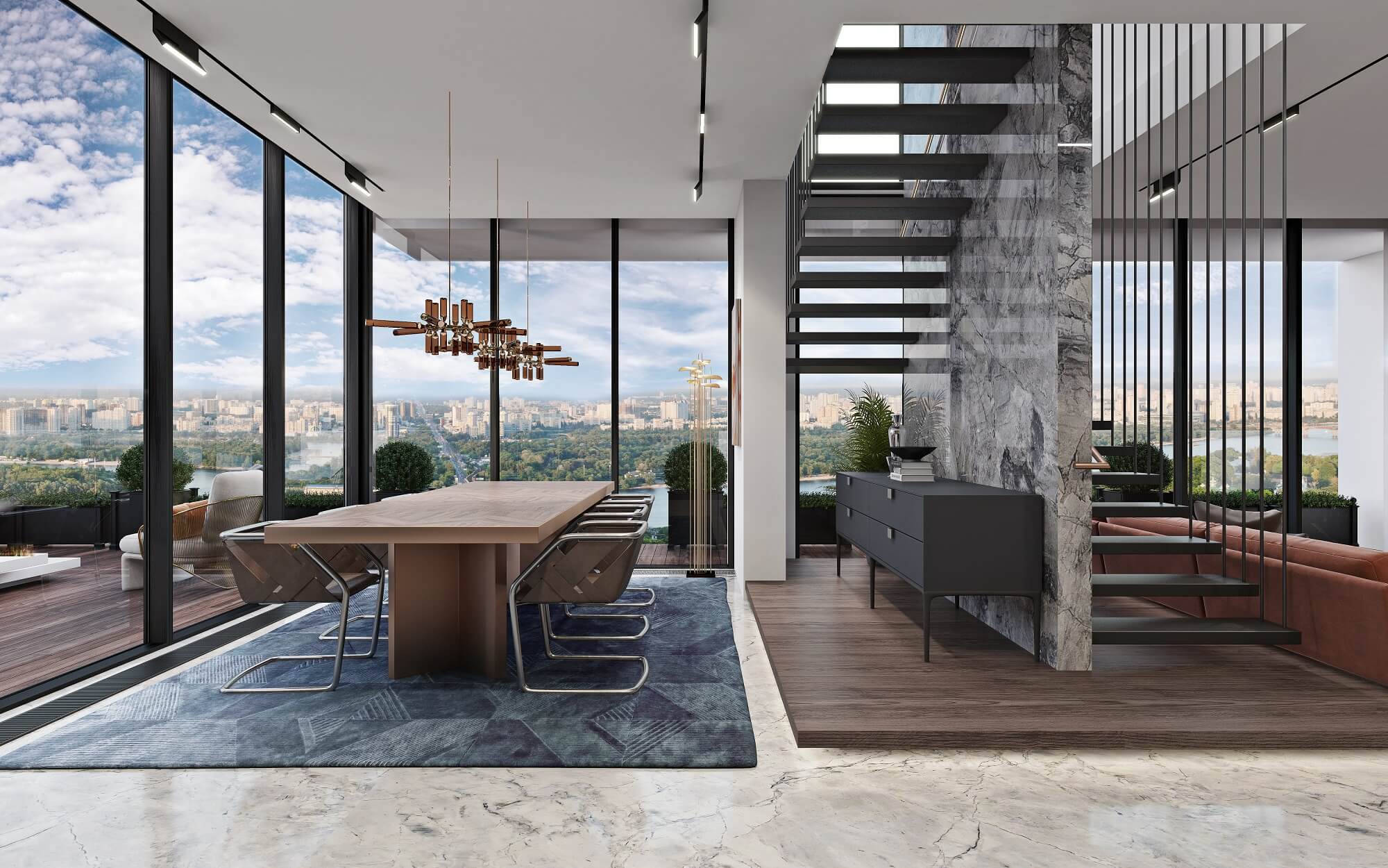 Soho - penthouse interior in Kiev | 33BY Architecture - Ivan Yunakov ...