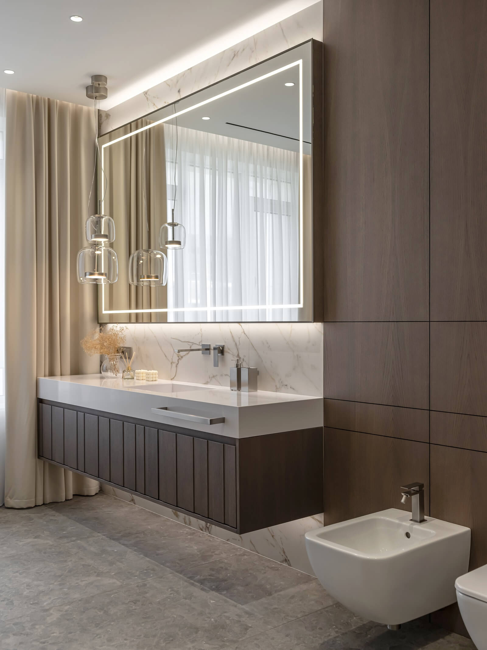 Textured Stone Apartment Renovation Design Inspiration photo